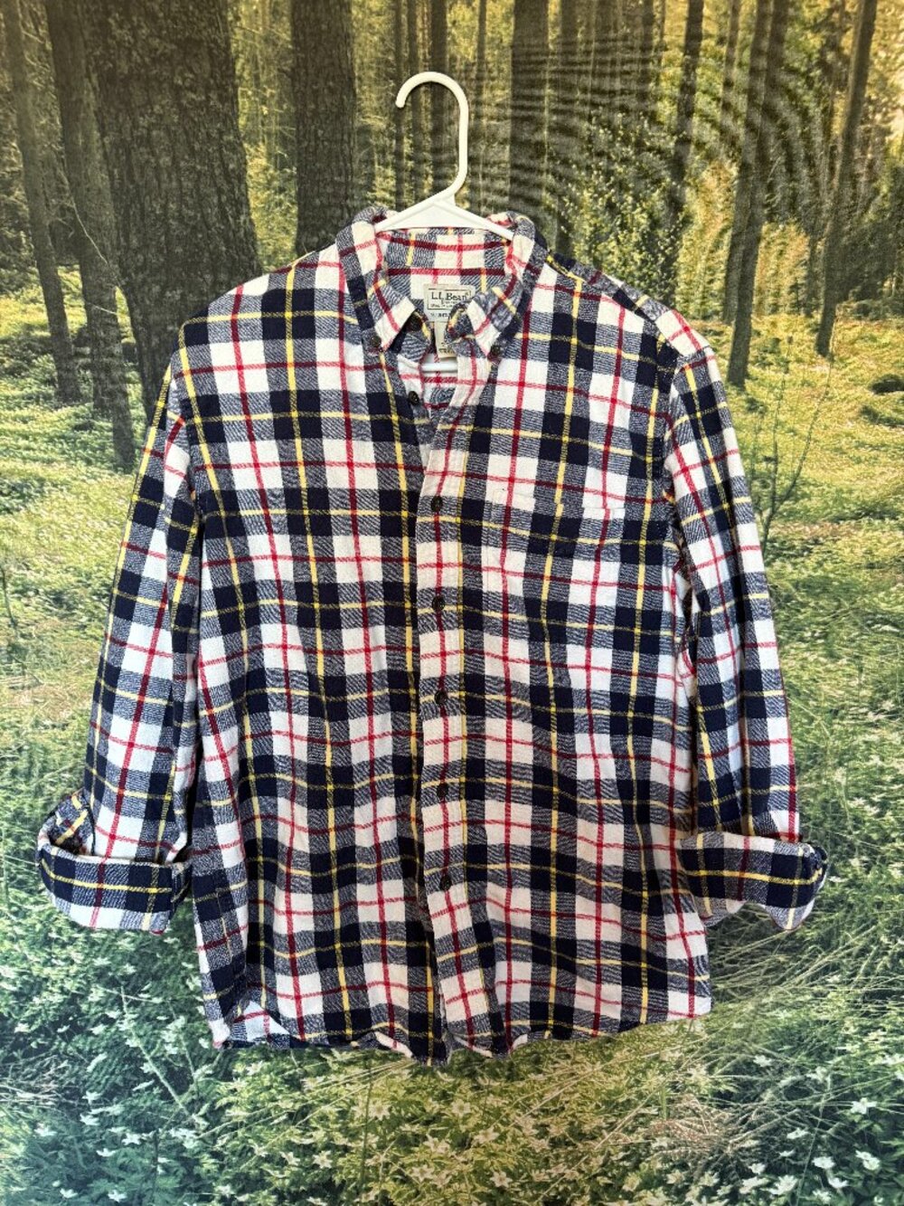 L.L. Bean Soft Cotton Flannel Button Down
